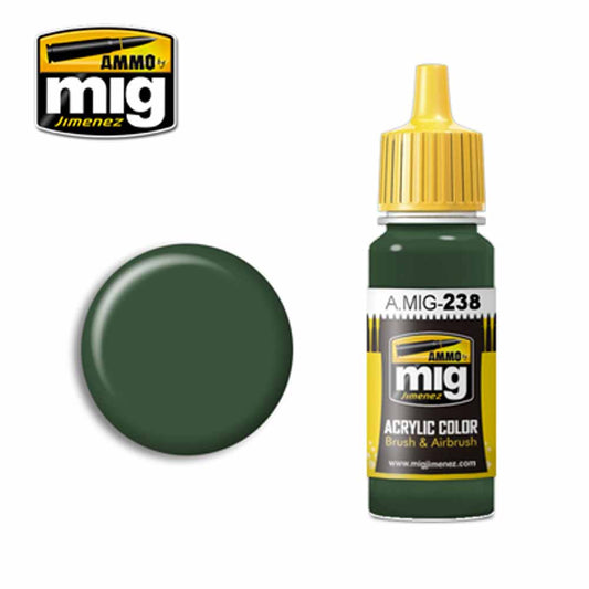 Ammo by MIG FS 34092 Medium Green Acrylic waterbased colour 17ml A.MIG-238