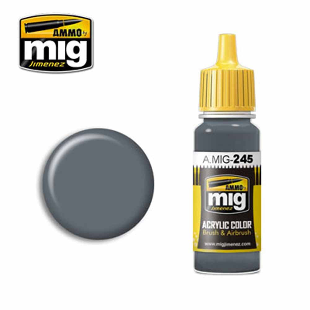 Ammo by MIG Ocean Grey (BS 629) Acrylic waterbased colour 17ml A.MIG-245