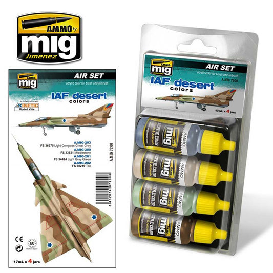 Ammo by Mig Iaf Desert Colours Set For Model Kits Mig 7200