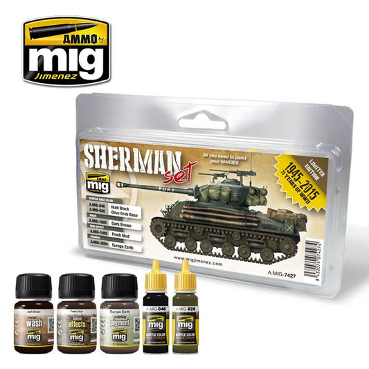 Ammo by Mig Fury Sherman Paint Set For Model Kits Mig 7427