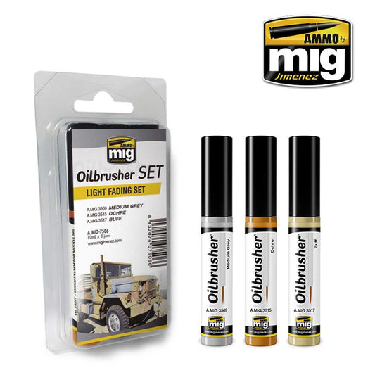 Ammo by Mig Light Fading Oilbrusher Set For Model Kits Mig 7506