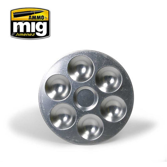Ammo by Mig Aluminium Pallet 6 Wells For Model Kits Mig 8008