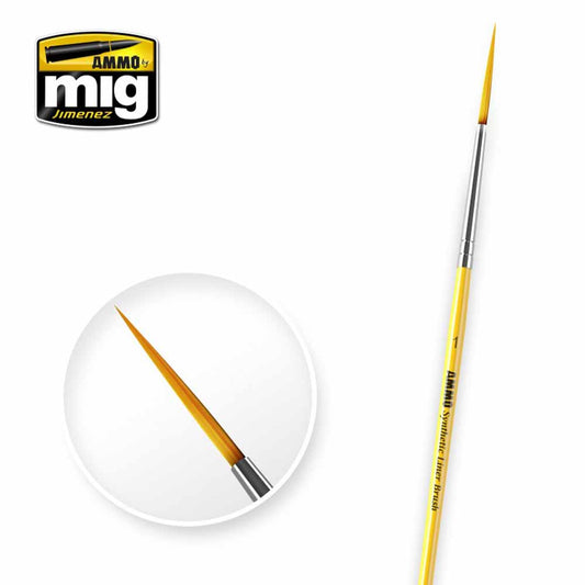 Ammo by MIG 1 Synthetic Liner Brush Synthetic BRUSHES - LINER 1 A.MIG-8591