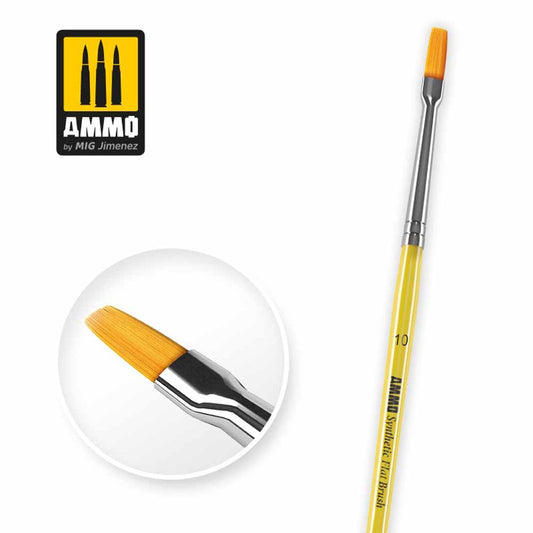 Ammo by MIG 10 Synthetic Flat Brush A.MIG-8622
