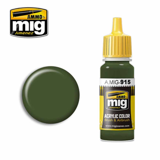 Ammo by MIG Dark Green (BS 241) Acrylic waterbased colour 17ml A.MIG-915
