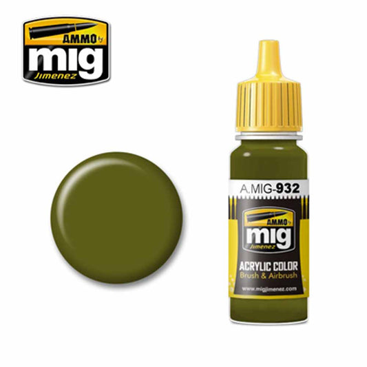 Ammo by MIG Russian Green Base Acrylic waterbased colour 17ml A.MIG-932