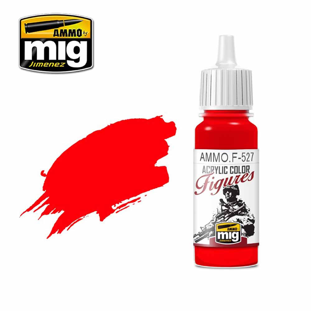 Ammo by MIG Pure Red Acrylic Paints for Miniatures 17ml A.MIG-F527