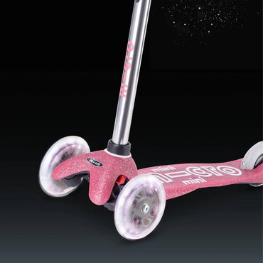 Glitter Pink Mini Micro Deluxe Scooter with LED Light-Up Wheels Age 2-5 MMD208