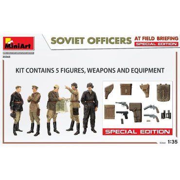 Miniart Soviet Officers at Field Briefing - Special Ed 1:35 WWII Model Kit