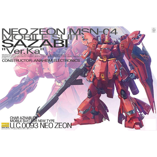おもちゃ NEO ZEON MSN-04 MOBILE SUIT SAZABI Ver.ka Bandai MG Gundam Neo Zeon MSN-04 Mobile Suit Sazabi Ver.Ka Gunpla