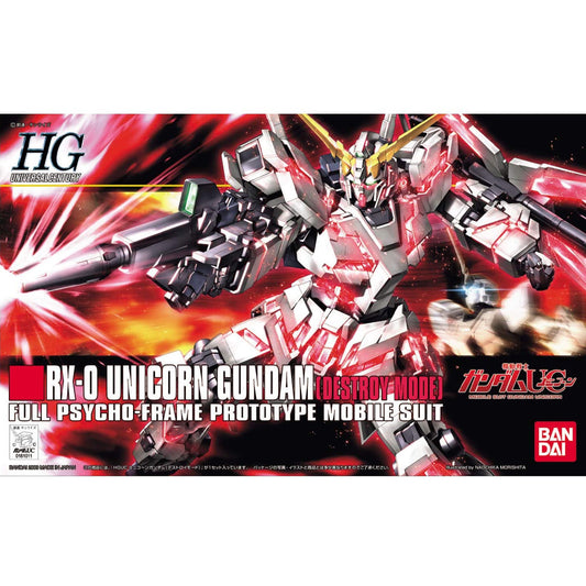 Bandai HG UC RX-0 Unicorn Gundam (Destroy Mode) Gunpla Kit 57399