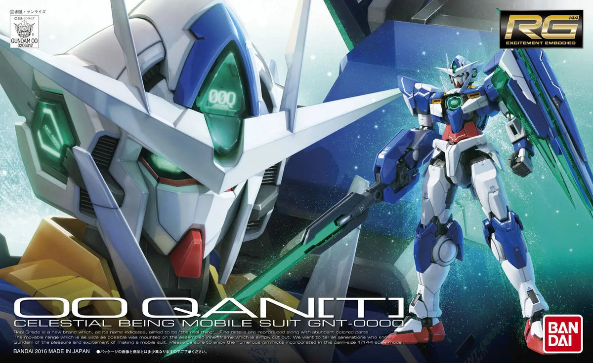 Bandai RG Gundam 00 Qan[T] Gunpla Kit MK61604