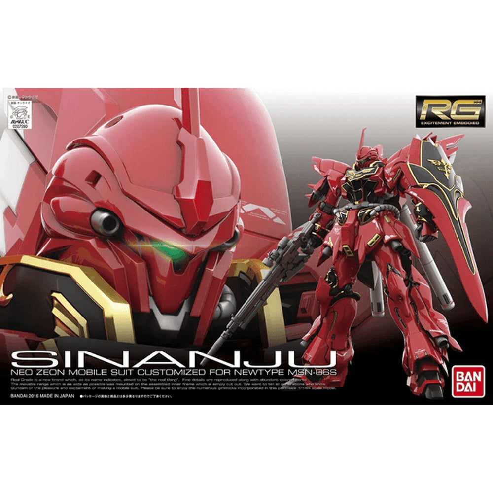 Bandai RG MSN-06S Sinanju Gunpla Kit MK61619