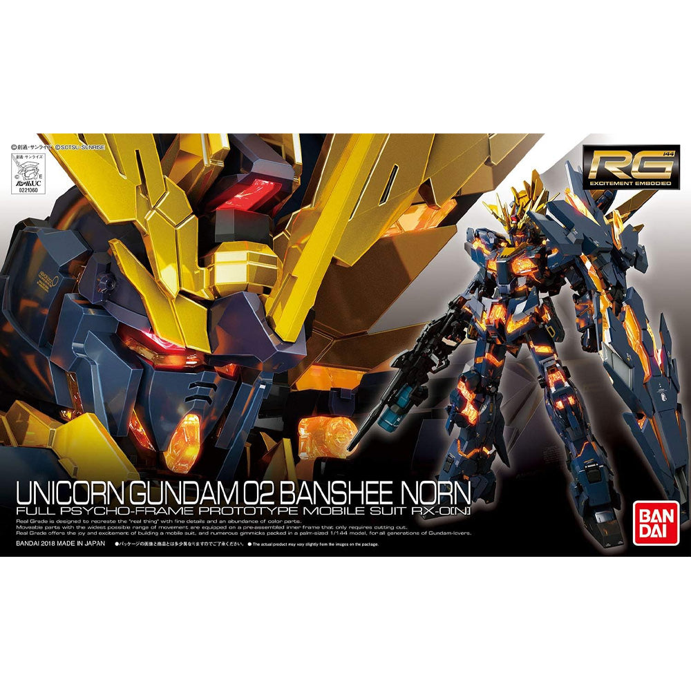 Bandai RG Unicorn Gundam 02 Banshee Norn RX-0(N) Gunpla Kit