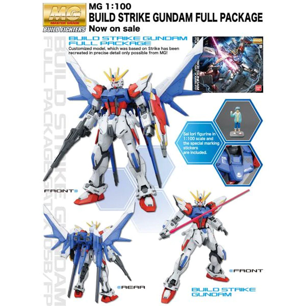 Bandai MG BF Build Strike Gundam Full Package GAT-X105B/FP Gunpla Kit 66135