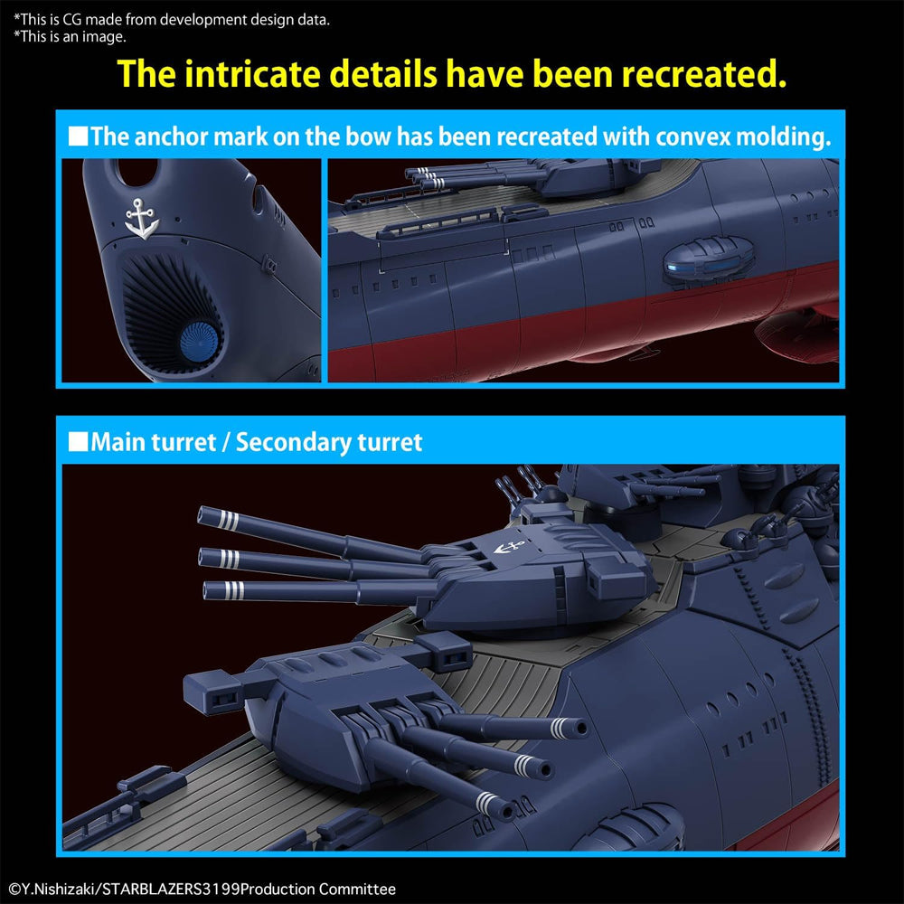 Bandai Hobby Kit 1/1000 Space Battleship Yamato 3199 - Modèle Réel Be Forever