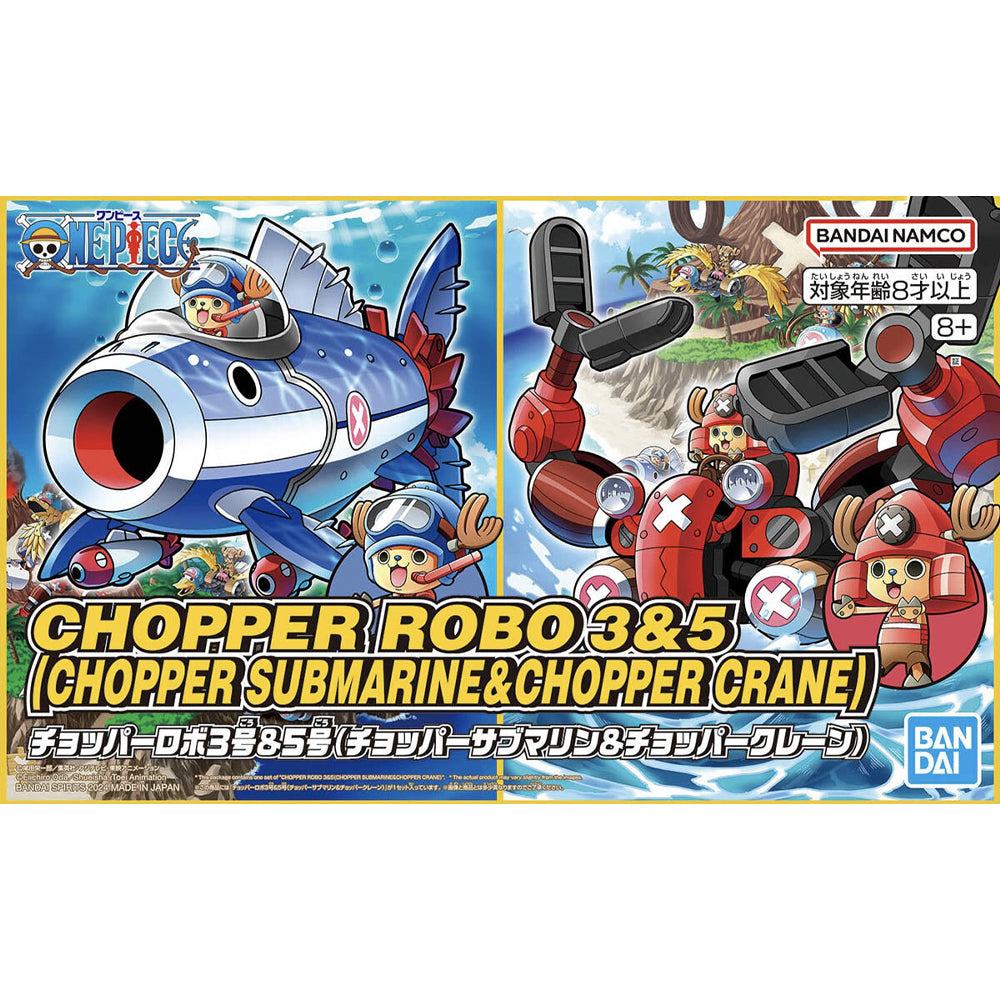 Bandai One Piece Chopper Robo 3&5 (Chopper Submarine & Crane) Model Kit 67444