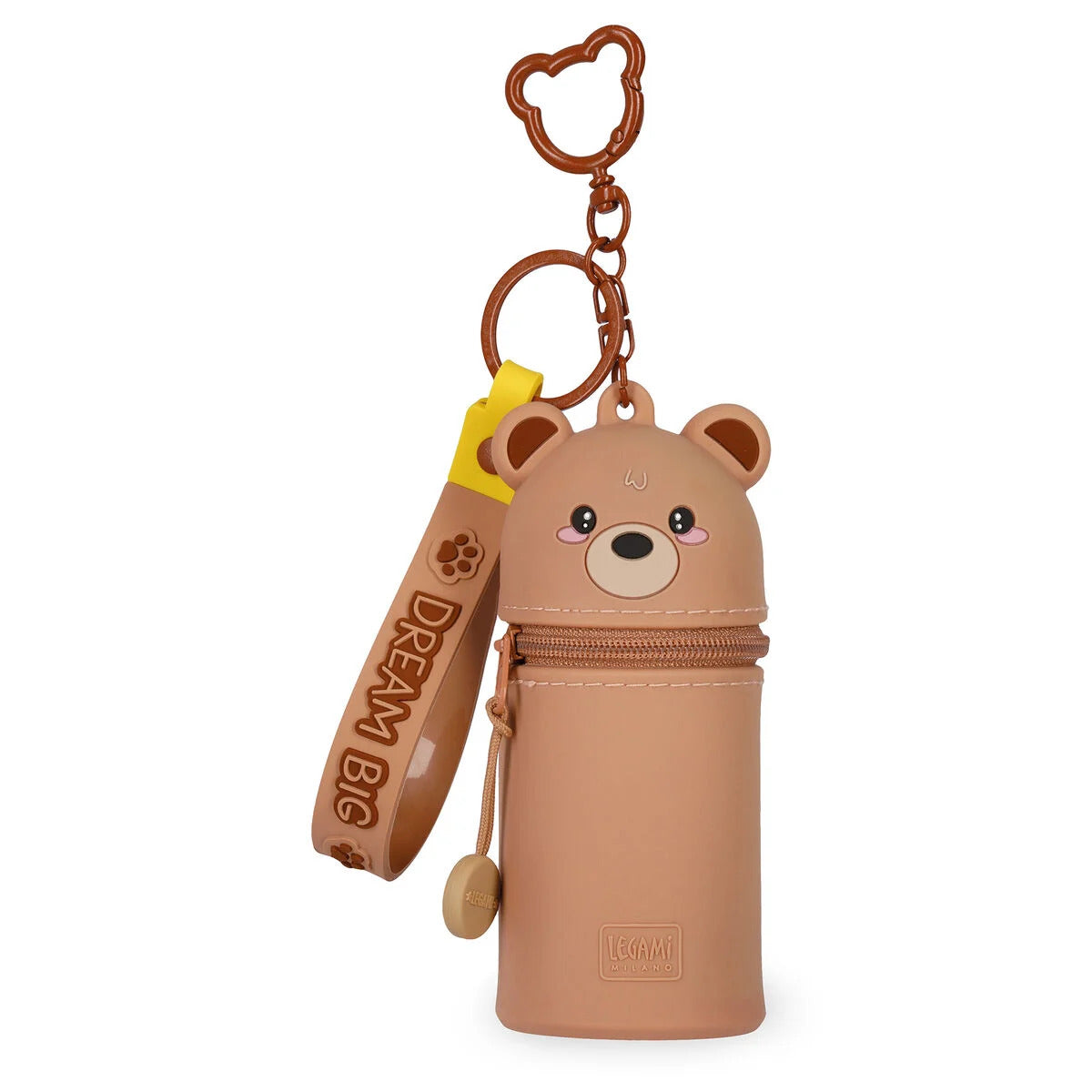 Legami Mini Kawaii Coin Purse Case Keyring - Teddy Bear