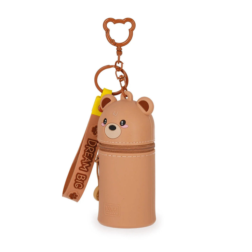 Legami Mini Kawaii Coin Purse Case Keyring - Teddy Bear