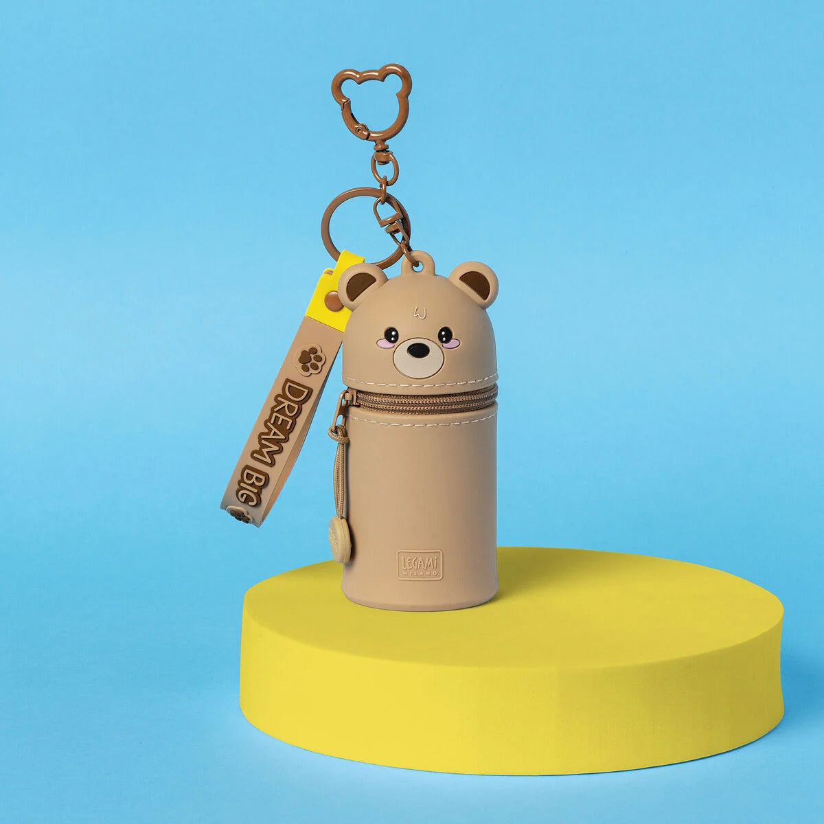 Legami Mini Kawaii Coin Purse Case Keyring - Teddy Bear