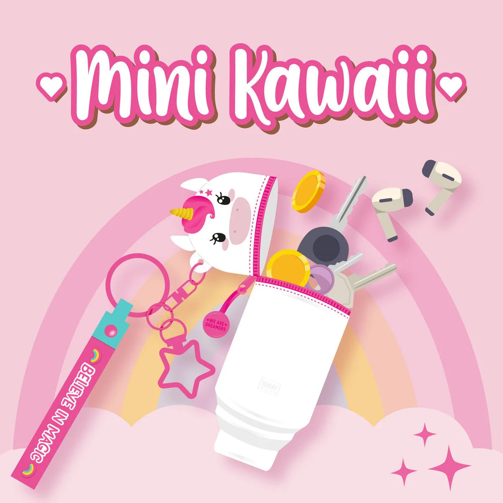 Legami Mini Kawaii Coin Purse Case Keyring - Unicorn