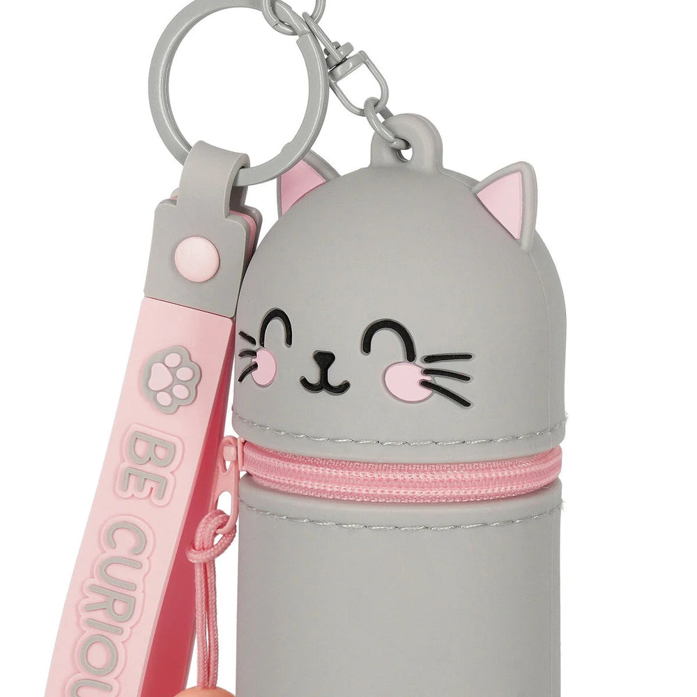 Legami Mini Kawaii Coin Purse Case Keyring - Kitty Cat