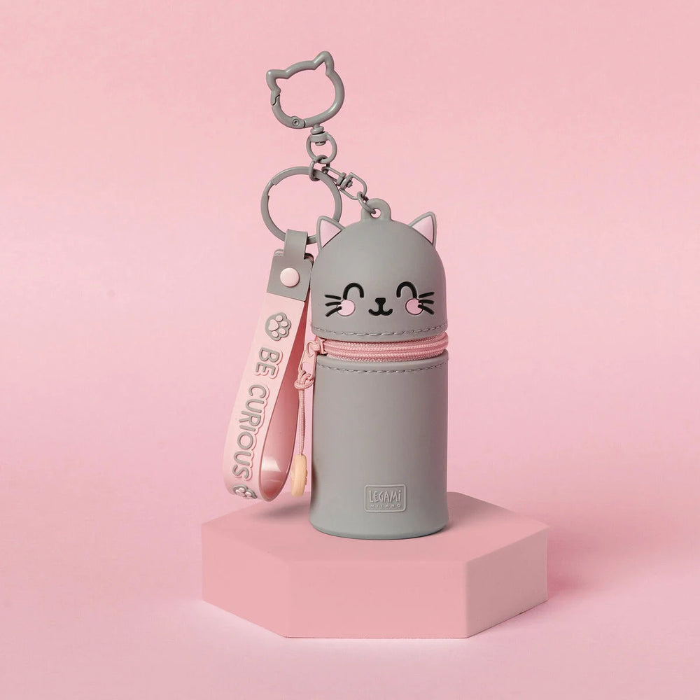 Legami Mini Kawaii Coin Purse Case Keyring - Kitty Cat