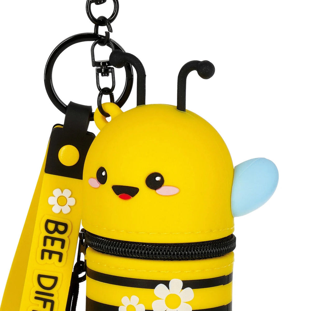 Legami Mini Kawaii Coin Purse Case Keyring - Bumblebee