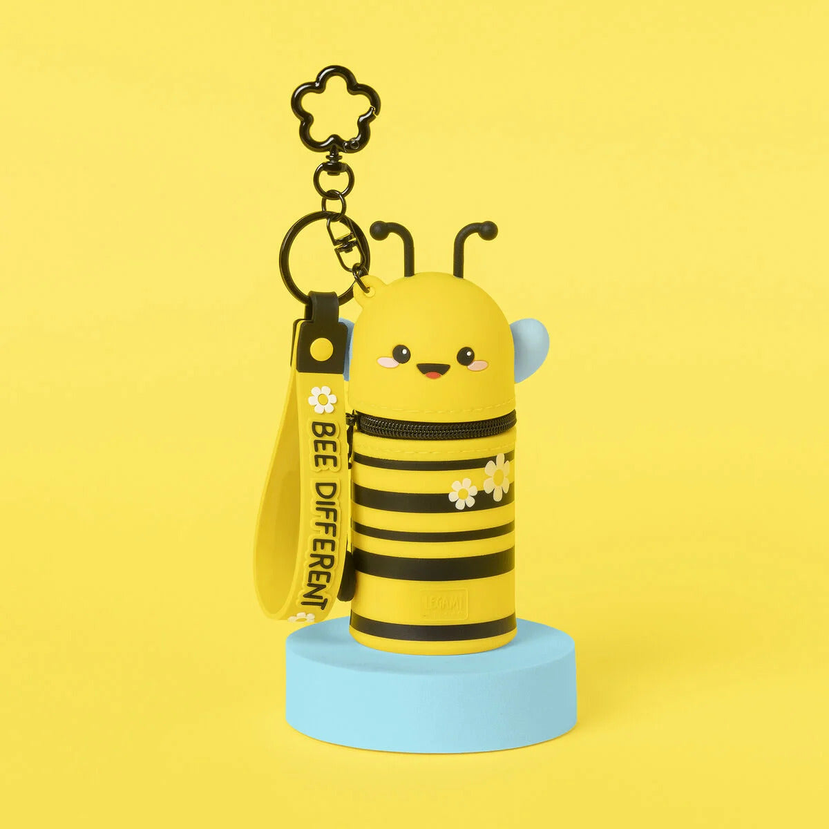 Legami Mini Kawaii Coin Purse Case Keyring - Bumblebee