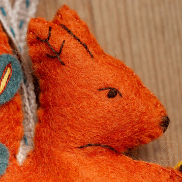 Corinne Lapierre Folk Embroidered Squirrel Felt Craft Mini Kit