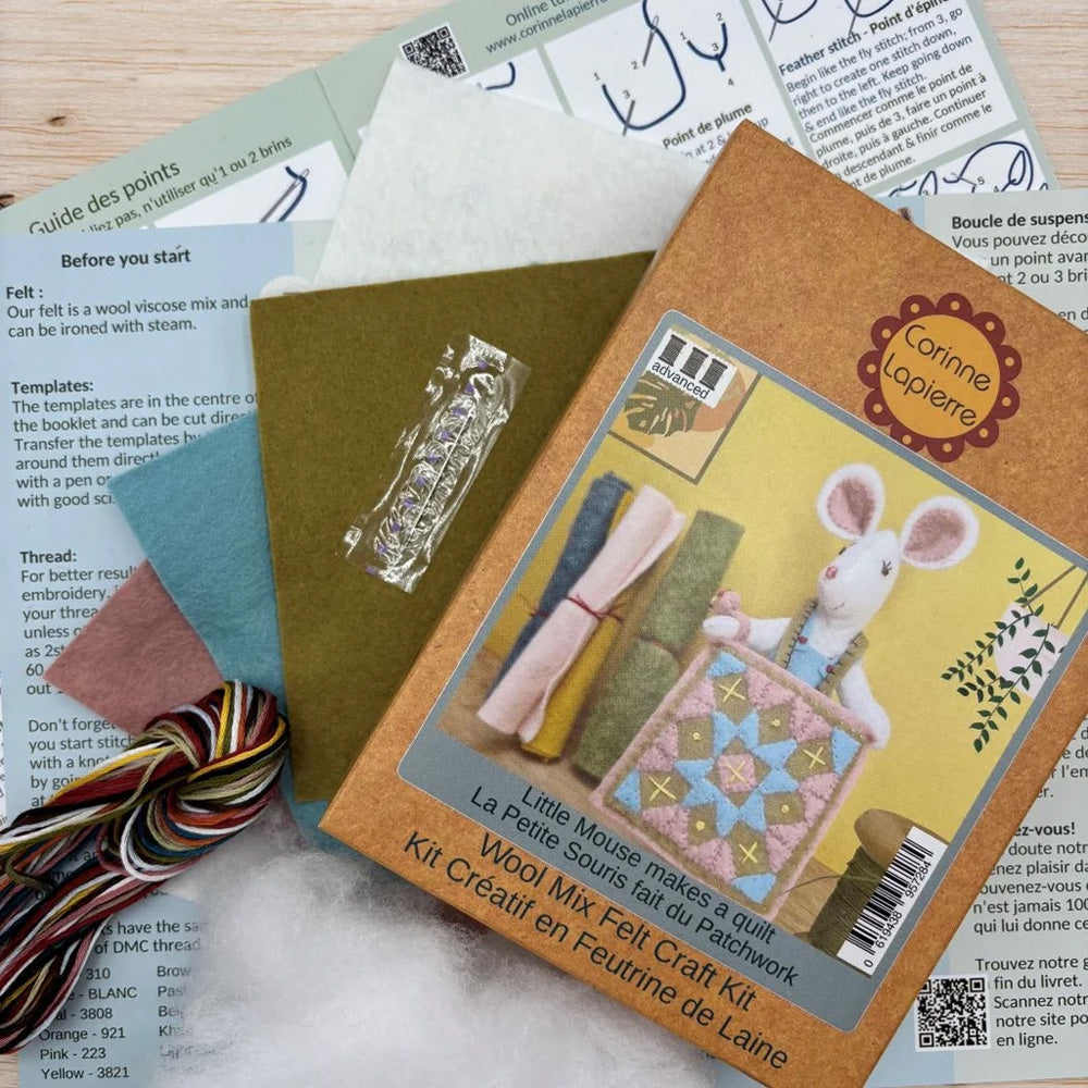 Corinne Lapierre Little Mouse Makes a Quilt Felt Craft Mini Kit