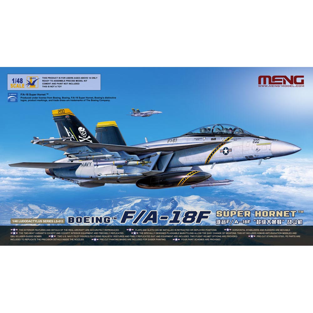 Meng Models LS-013 Boeing F/A-18F Super Hornet 1:48 Fighter Jet Model ...