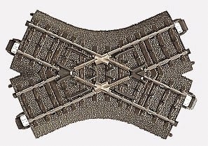 Marklin MN24649 C Track Crossing 48.6 Degree HO