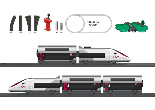 myWorld 29406  MyWorld French TGV Duplex Express Train Starter Set HO