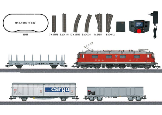 Marklin MN29488  SBB Re620 Electric Freight Starter Set VI (~AC-Sound) HO
