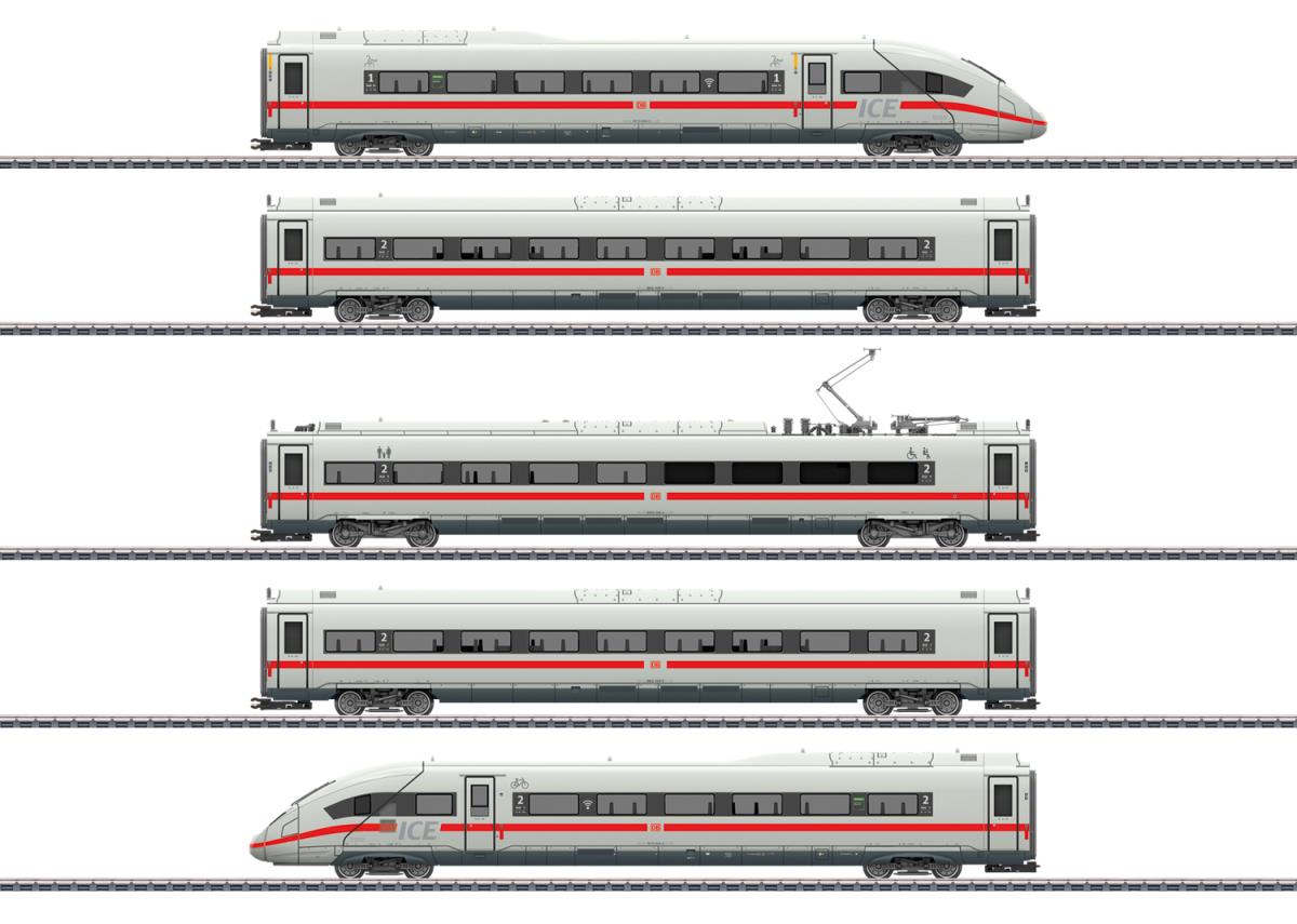 Marklin DBAG BR812 ICE4 5 Car EMU VI (~AC-Sound) MN39718 HO Gauge