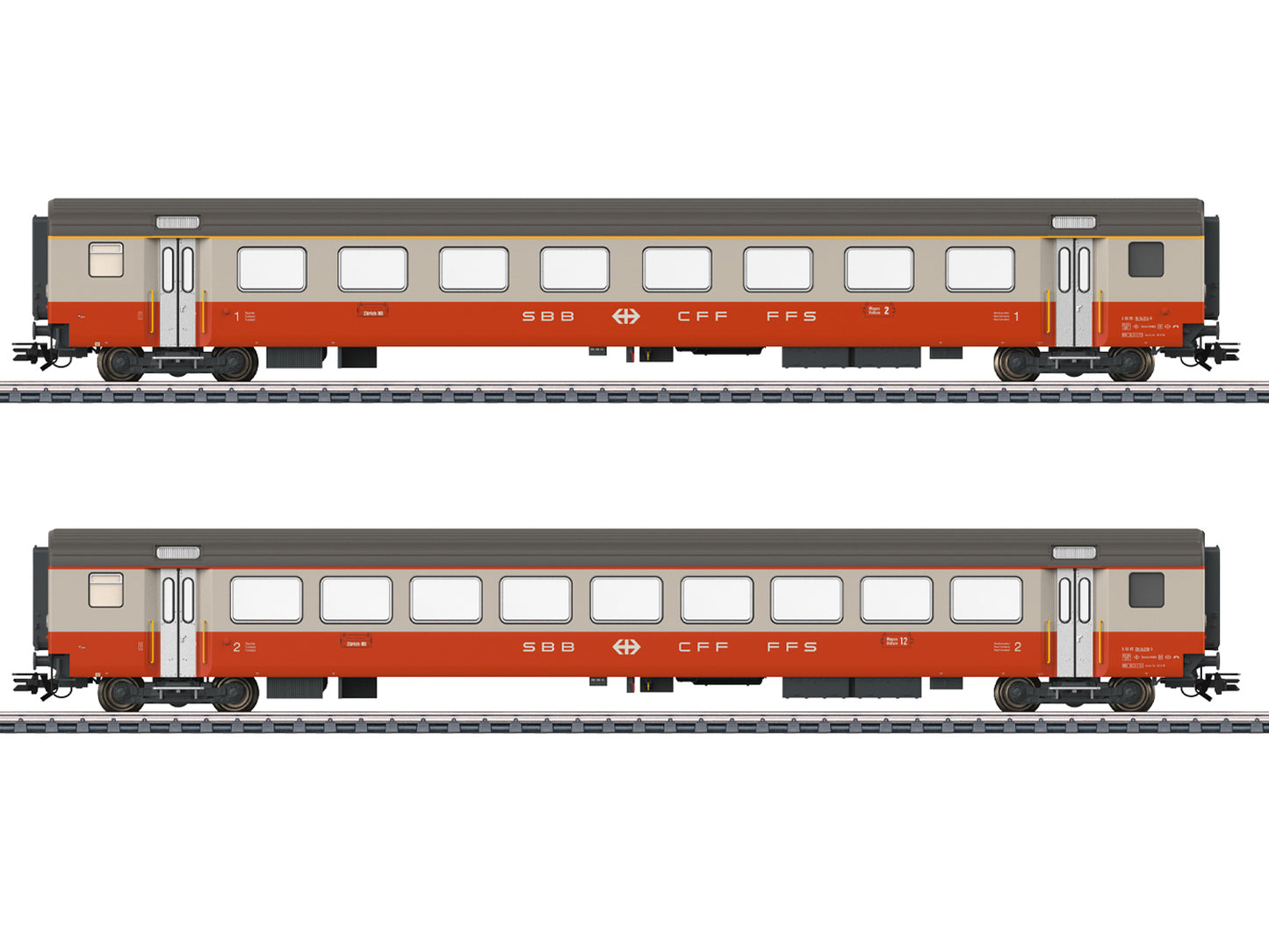 Marklin SBB Swiss Express 50th Anniversary Coach Set (2) IV MN42191 HO Gauge