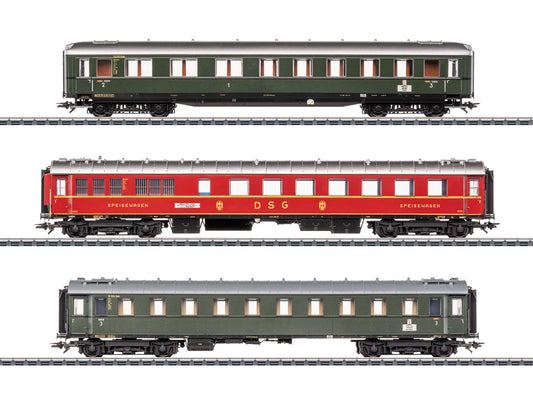 Marklin 42533 DB D74 Hamburg Altona-Basel Coach Set 2 (3) III HO Gauge