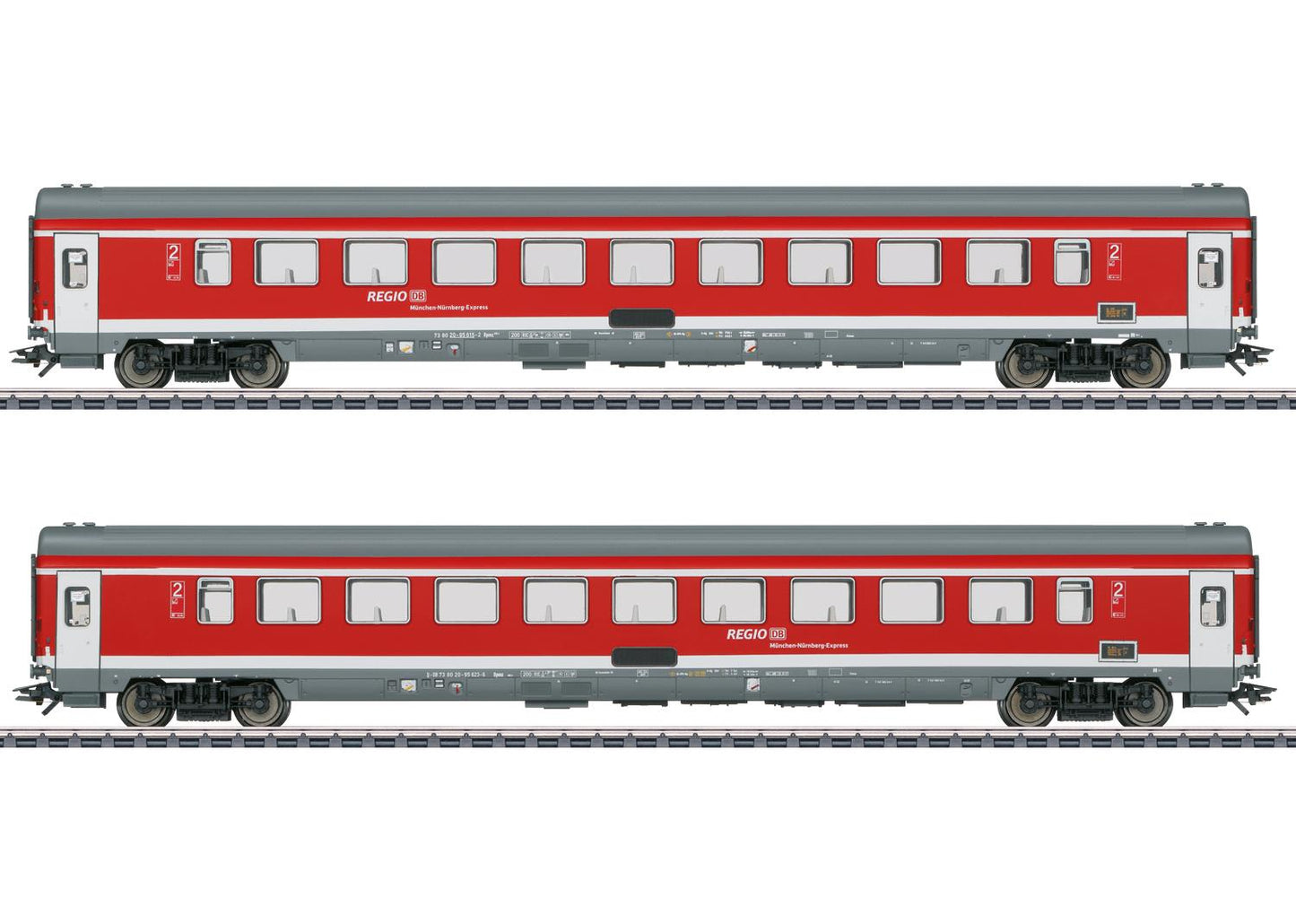 Marklin MN42989  DBAG RE4018 Munich-Nurnberg Coach Set 2 (2) VI HO