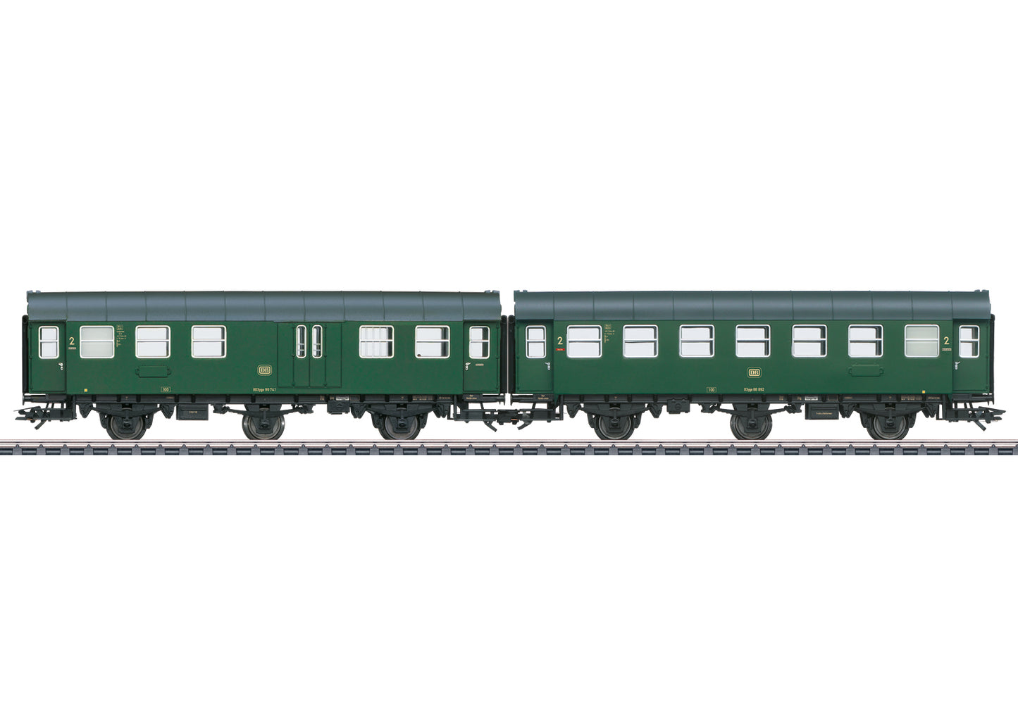 Marklin DB B3yge/BD3yg 2nd Class Classic Coach Set (2) III MN43196 HO Gauge