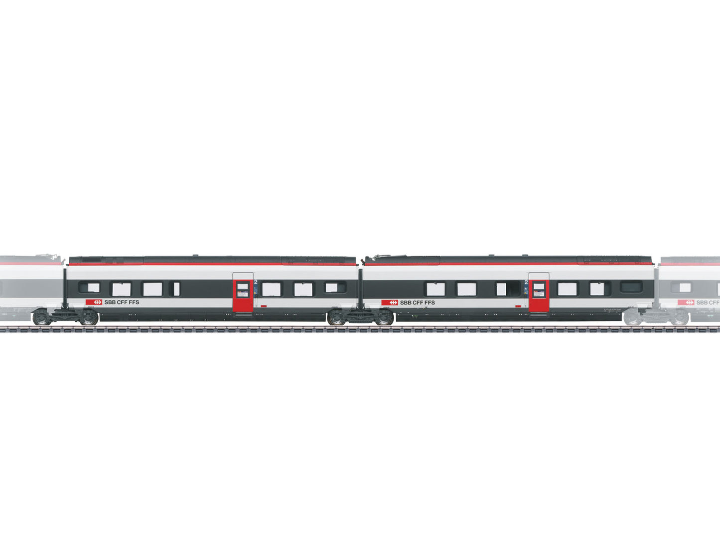 Marklin SBB RABe 501 022 Giruno Coach Set 1 (2) VI MN43451 HO Gauge