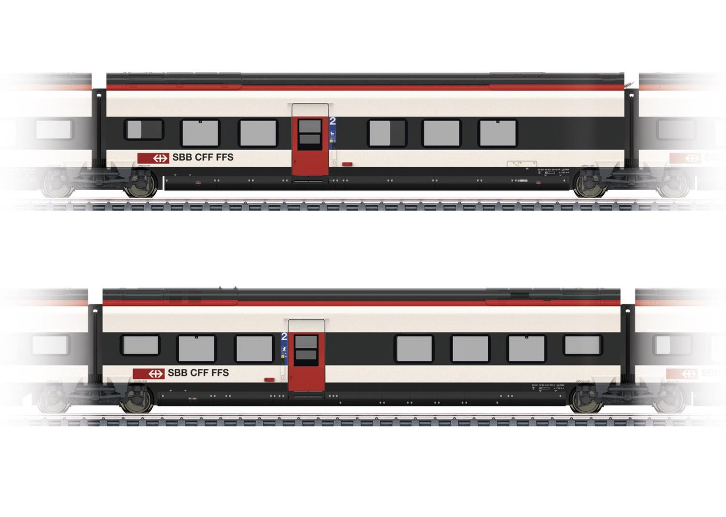 Marklin MN43462  SBB RABe501 Giruno Coach Set 2 (2) VI HO