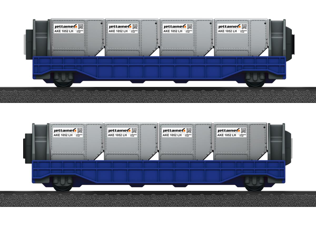 Marklin MyWorld Airport Jettainer Car Set (2) HO Gauge 44117