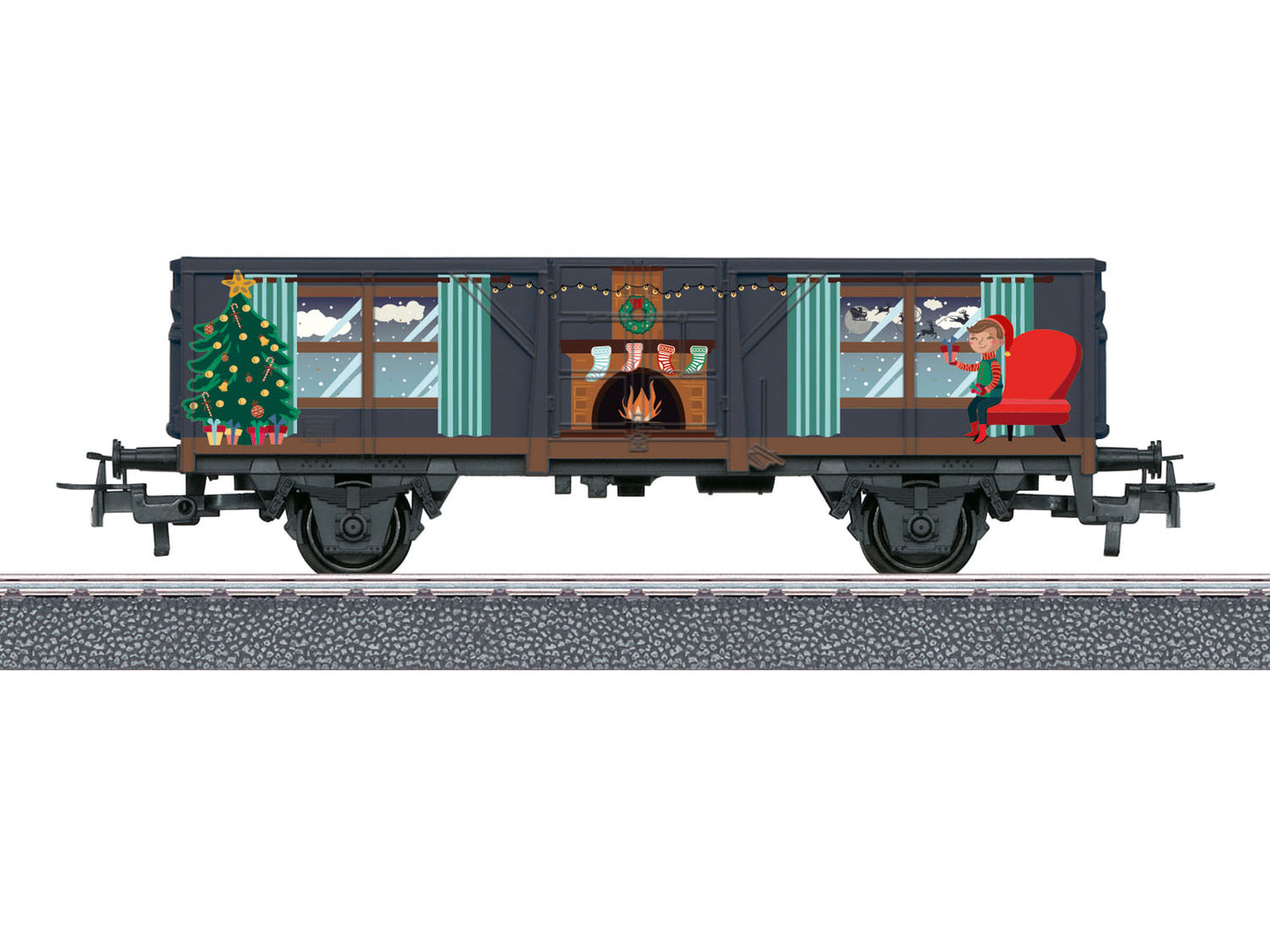 Marklin 44126 Start Up Christmas Wagon w/Light HO Gauge