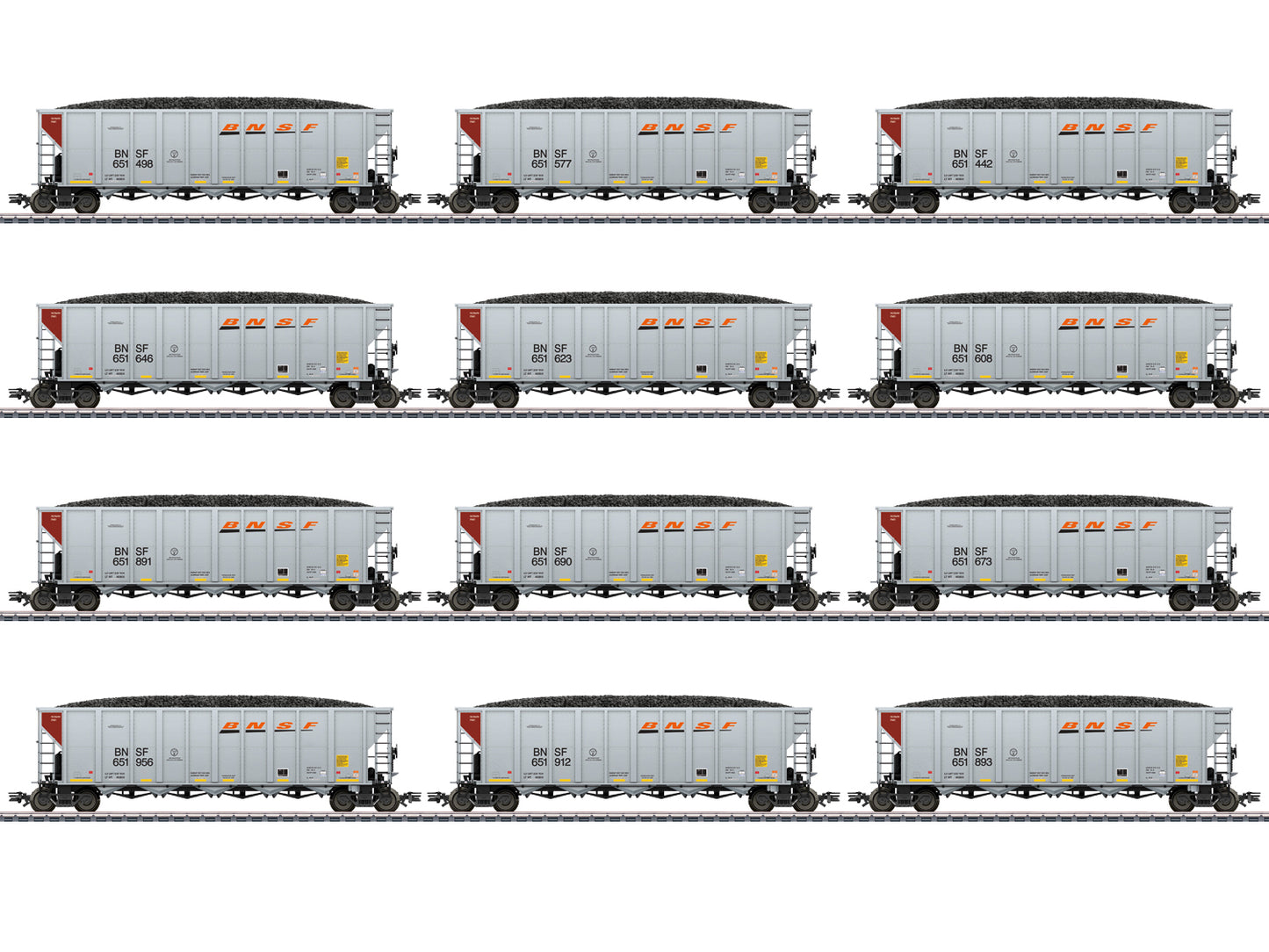 Marklin 45666 BNSF Hopper Wagon Set (6) HO Gauge
