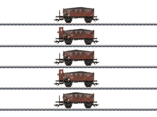 Marklin 46047 DB O11/O Open Wagon w/Coal Load Set (5) III HO Gauge