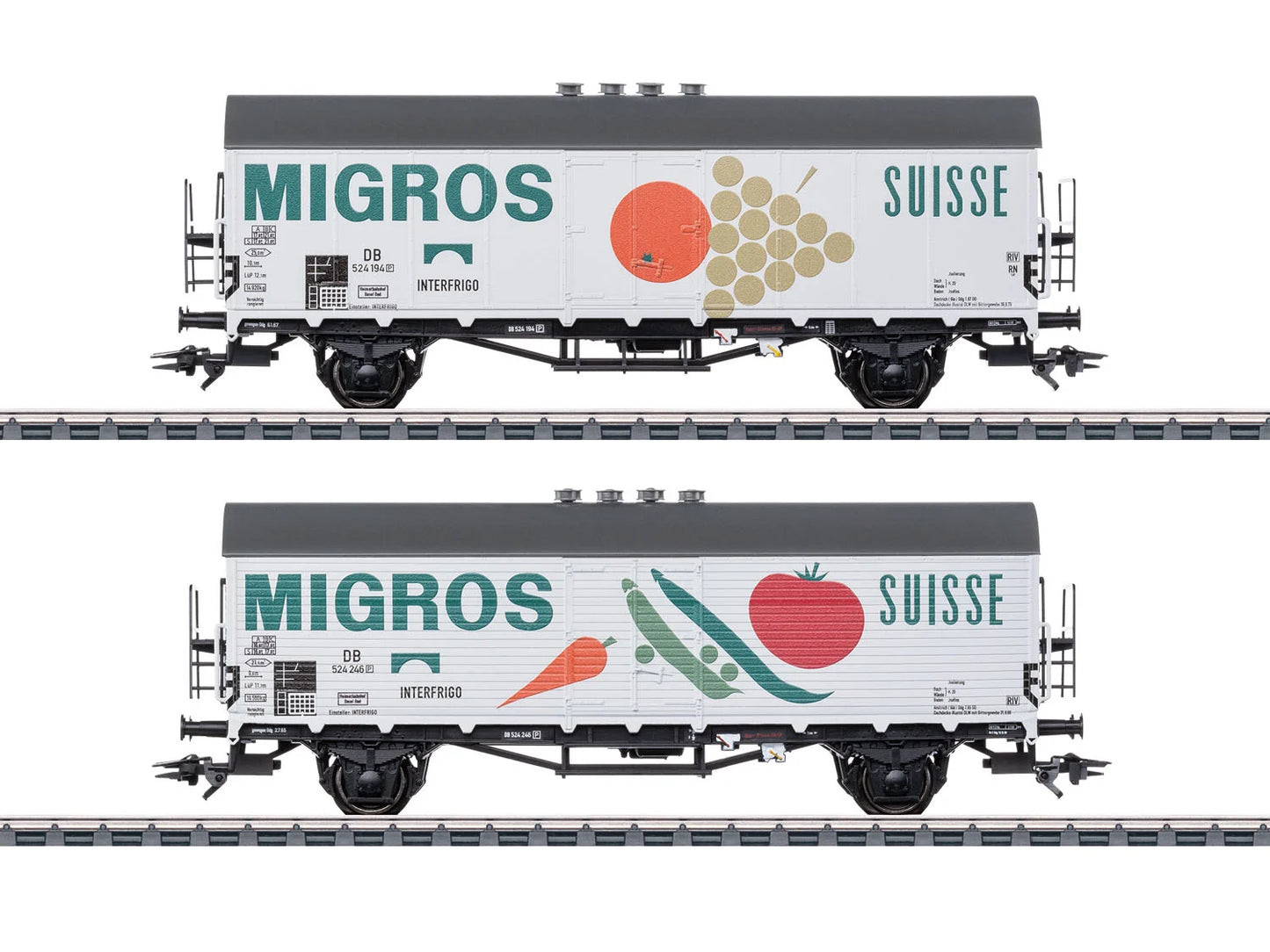 Marklin Migros Tnoms35/Ths42 Refrigerated Wagon Set III MN46173 HO Gauge