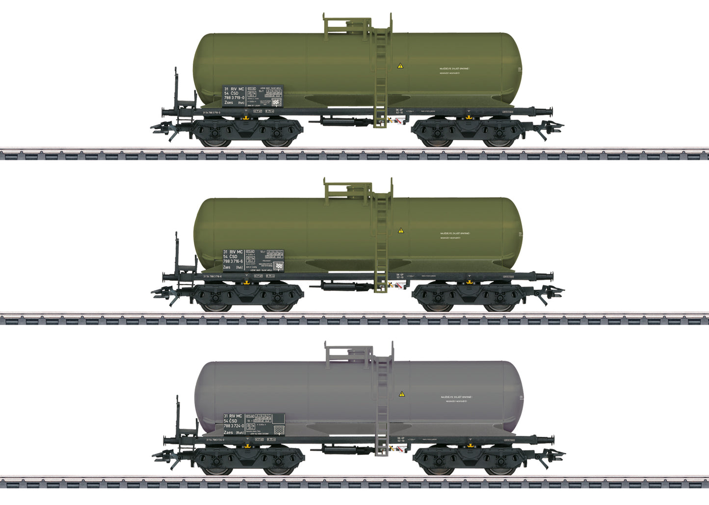 Marklin CSD Zaes(Rah) Bogie Tank Wagon Set (3) IV HO Gauge MN46463