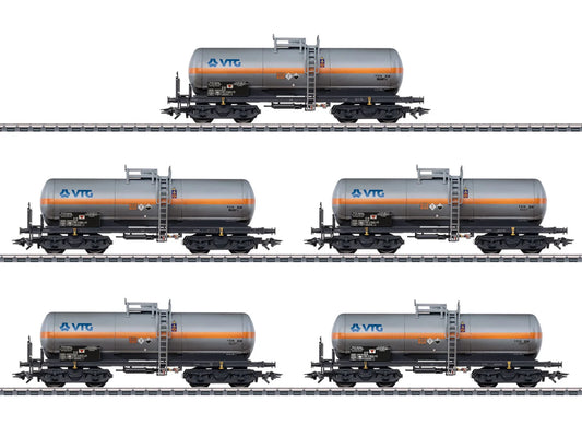 Marklin VTG Chlorine Bogie Gas Tank Wagon Set (5) V MN46465 HO Gauge