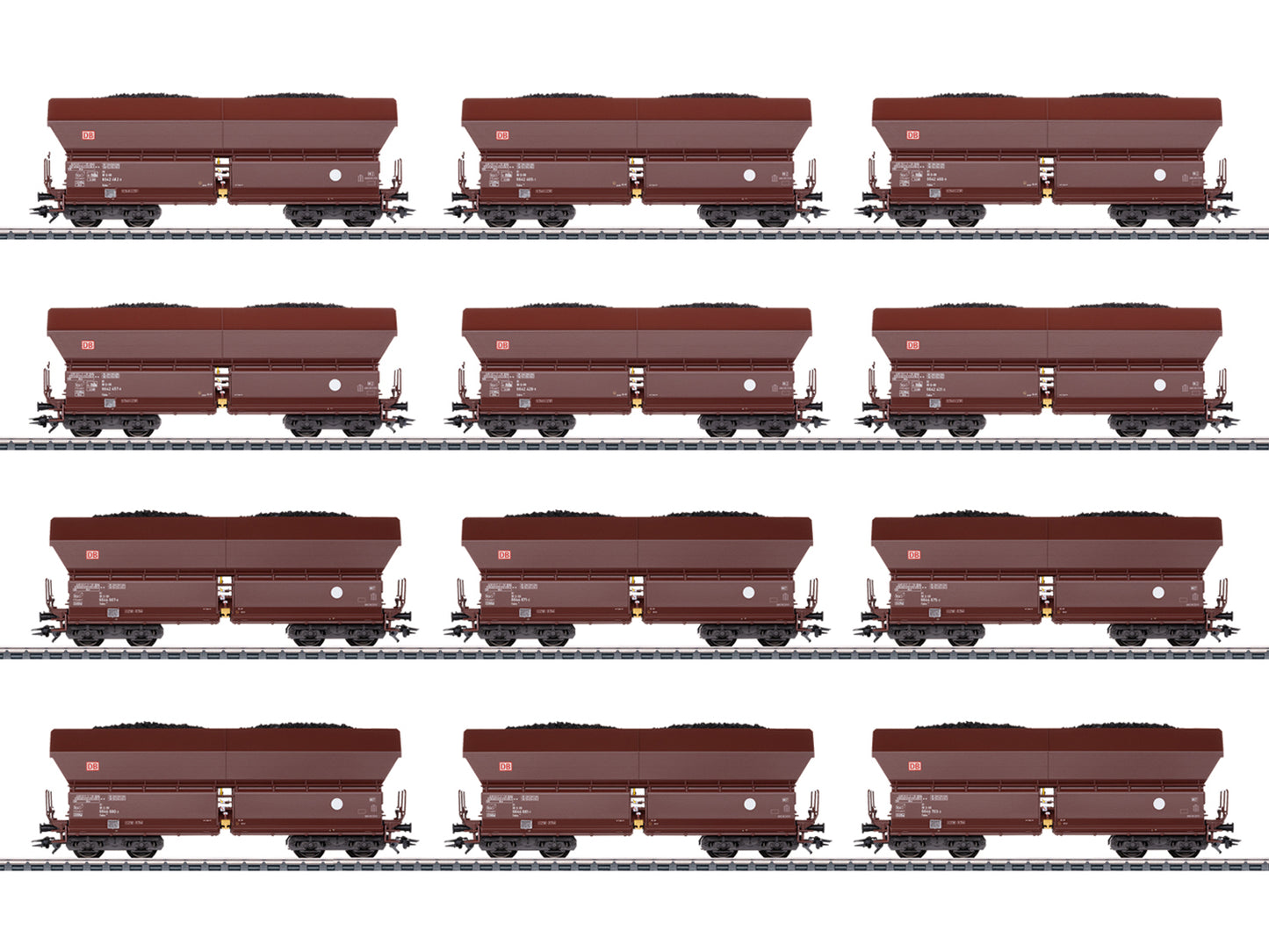 Marklin DBAG Falns182 Side Discharge Hopper Wagon Set (12) VI MN46670 HO Gauge